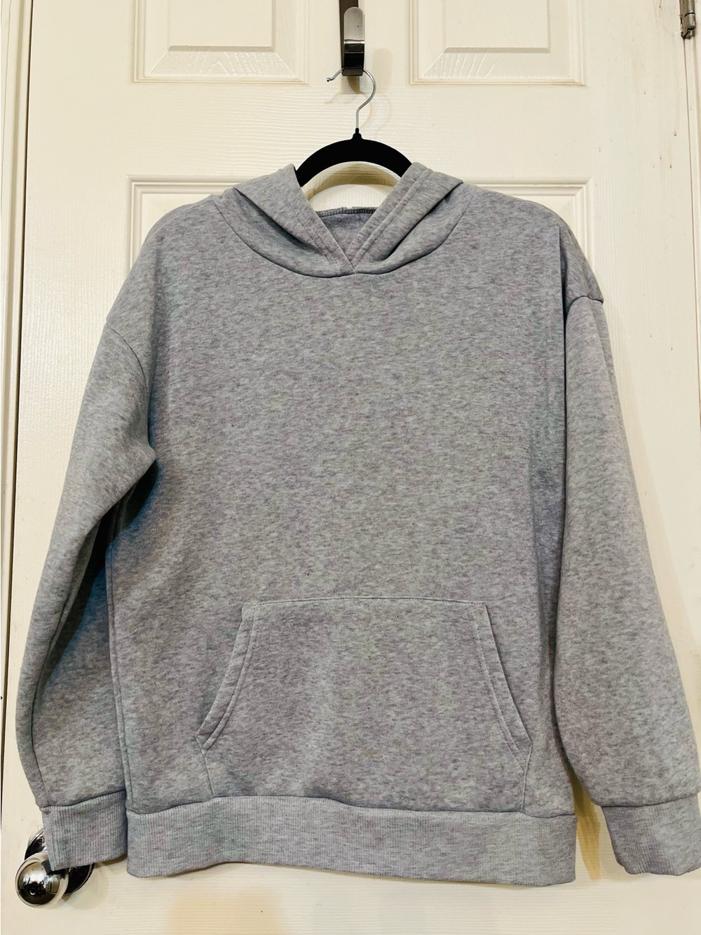 SHEIN Women’s Heather Grey Pullover Hoodie Size S GUC